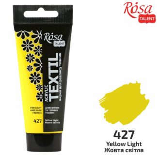АКРИЛ для тканин "ROSA TALENT" /427/ Жовта світла, 60мл (1/4)