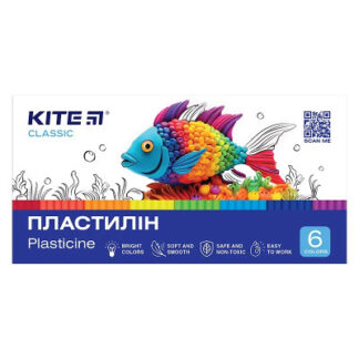 Пластилін восковий "Kite" /K-081/ 6кол., 120г. Classic (67727)