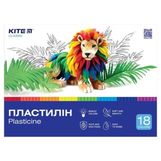Пластилін восковий "Kite" /K-085/ 18кол., 360г. Classic (67730)