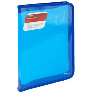 Папка на блискавці А4 "Axent" /1801-22-A/ прозора синя (1/24)