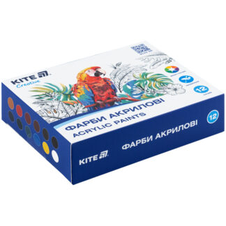Набір акрилових фарб "Kite" 12 кол. 20 мл /K-275/ Creative (1/12)