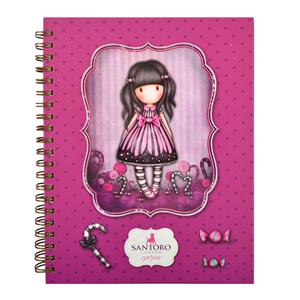 Блокнот А5/64 # "YES" /151549/ 7БЦ "Santoro Candy" подв.спіраль, Уф-виб (3)