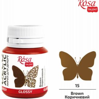 АКРИЛ для декору "ROSA TALENT" /15/ Коричневий, глянцевий, 20 мл (1/140)