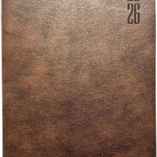 Щоденник ДАТ. 2026 А5/160арк "Bourgeois" /9905/ ШКІР. ЗАМ, крем пап., 70гр/м == (1/20)