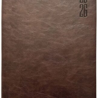 Щоденник ДАТ. 2026 А5/160арк "Bourgeois" /9911/ ШКІР. ЗАМ, крем пап., 70гр/м == (1/20)
