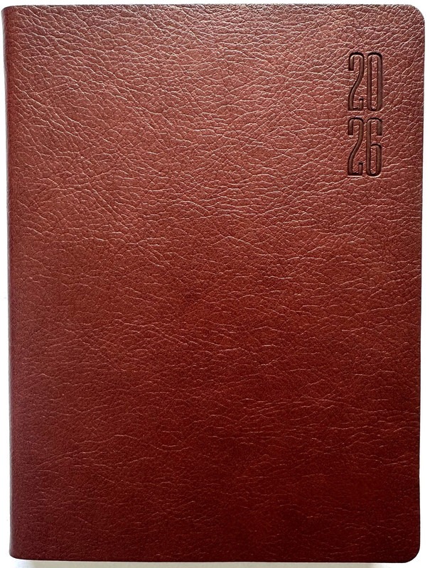 Щоденник ДАТ. 2026 А6/160арк "Bourgeois" /9915/ ШКІР. ЗАМ, крем пап., 70гр/м # (1/40)