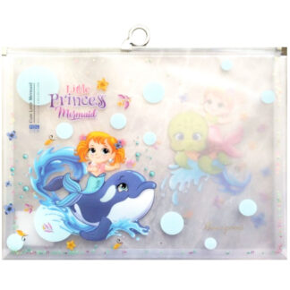 Папка з бігунком А4+ "Bourgeois" /ПП103/1/ 180мкн, диз. P0120 рухомі блискітки в середині (10/200)