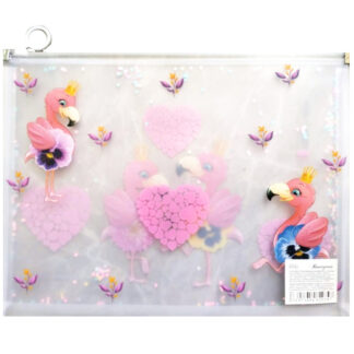 Папка з бігунком А4+ "Bourgeois" /ПП103/3/ 180мкн, диз. P0122 рухомі блискітки в середині (10/200)