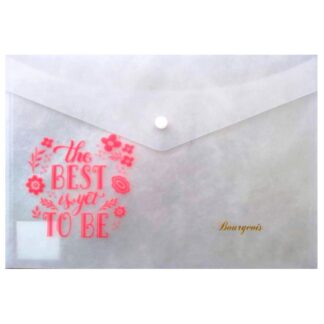 Папка-конверт на кнопці А4+ "Bourgeois" /ПП106/1/ 160мкн, диз. P0130 (10/200)