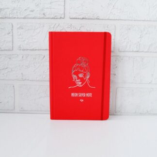 Блокнот A6/80 "4PROFI" /904518/ ## "Neon silver note" red, інтегр.,тисн.фол., на гумці, 70г.