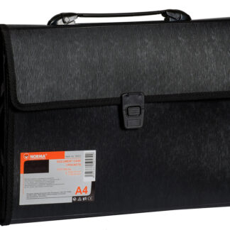 Портфель  3 відд., А4 "NORMA" /5053/ чорний (1/10)