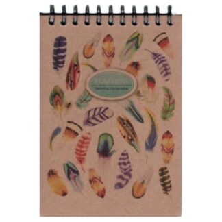 Блокнот А6/80 "КРАФТ" "Офорт" /KF6180K/ ##, зверху спіраль. з перф.,білий блок  (5/120)