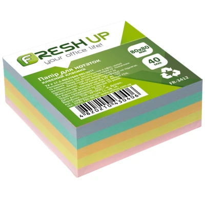Блок КЛАСИКА клеєн. Fresh Up 80*80*40мм. 60г/м2 FR-3412