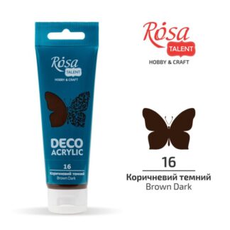 АКРИЛ для декору "ROSA TALENT" /16/ Коричневий темний, матовий, 75 мл (1/4)