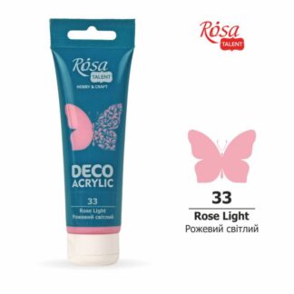 АКРИЛ для декору "ROSA TALENT" /33/ Рожевий світлий, матовий, 75 мл (1/4)