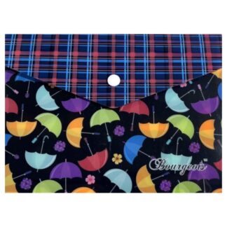 Папка-конверт на кнопці А5+ "Bourgeois" /Р0208/ 160мкм (1/10/200)