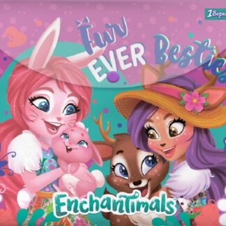 Папка-конверт на  кнопці А4 "1В" /491837/ "Enchantimals" (12/60/120)