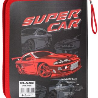 Папка на блискавці B5 "CLASS" /5630-21C/ 3см "Crash Car" (1/60/120)