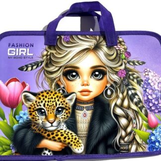 Папка-портфель на блискавці А4+ "Bourgeois" /Р0263/ 1 відд. з довгими ручками 500мкм (1/5/100)