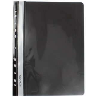 Швидкозшивач пл. евро перф."Еconomix" /Е31510-01/ А4 чорний, глянець,120/160 мкм (10)