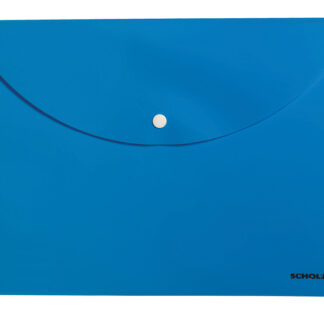 Папка-конверт на кнопці А4 "SCHOLZ" /5127/ CHARMING непрозор. Блакитна (12/480)