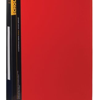 Папка 2 кільця, А4, 2,5см "SCHOLZ" /5218/ з кишен., Червона (1/12/72)