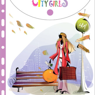 Папка-конверт на липучці А4 з вертик.перфорац. "Leo" /490719/ L6003 "Сity girls" (1/12/240/480)