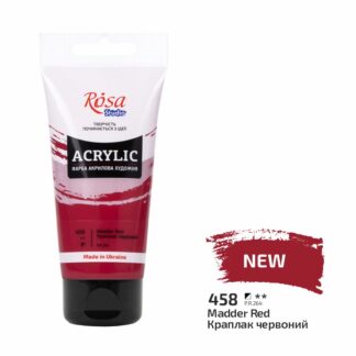 АКРИЛ для декору "ROSA Studio" /458/ Краплак червоний, 75 мл (1/3)