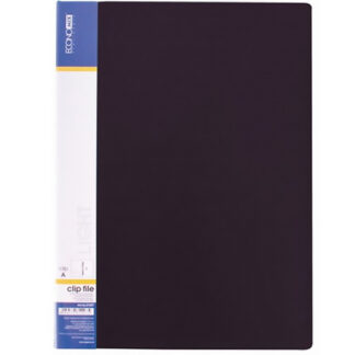 Папка-швидкозшивач А4 "Economix Light" /E31207-01/ СLIP A +2 кишені, чорна (20/120)