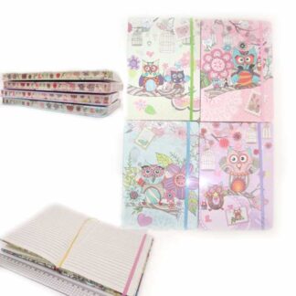 Блокнот на гумці А5/80арк. "JO" /7742-A5-W/ "Совенята" ==  кол.торець, мікс  (1/48/96)