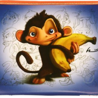 Папка для зошитів на блискавці А5 "Полімер" /460515/ "Мавпочка" (20)