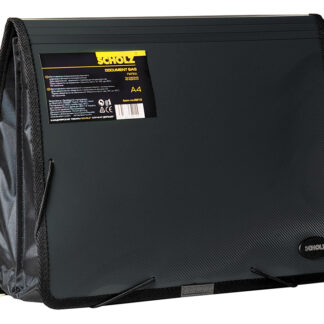 Папка з гумками 2 відд., A4 "SCHOLZ" /5212/09/ чорна (1/24)