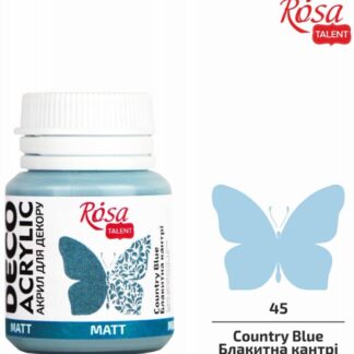 АКРИЛ для декору "ROSA TALENT" /45/ Блакитна кантрі, матовий, 20мл (1/140)