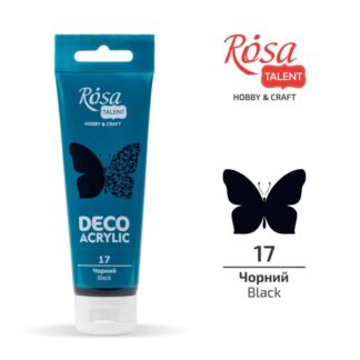 АКРИЛ для декору "ROSA TALENT" /17/ Чорний, матовий, 75 мл (1/4)