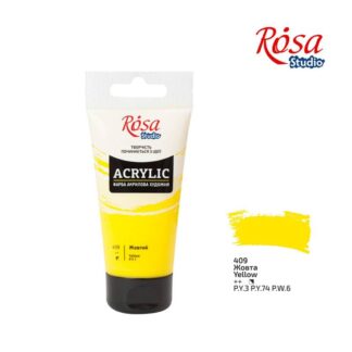 АКРИЛ для декору "ROSA Studio" /409/ Жовта, 75 мл (1/3)