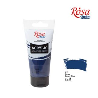 АКРИЛ для декору "ROSA Studio" /412/ Синя, 75 мл (1/3)