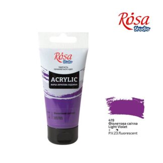 АКРИЛ для декору "ROSA Studio" /419/ Фіолетова світла, 75 мл (1/3)