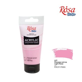 АКРИЛ для декору "ROSA Studio" /421/ Рожева світла, 75 мл (1/3)
