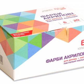 Набір акрилових фарб "ROSA TALENT" /90747130/ матовий, пастельні кольори, 6 кол.*20 мл (1/12)