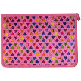 Папка-портфель на блиск. "ПОЛІМЕР" /430103/ "Серце" з ткан. ручк. (1/10)