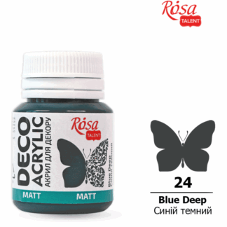 АКРИЛ для декору "ROSA TALENT" /24/ Синій темний, матовий 20 мл (1/140)