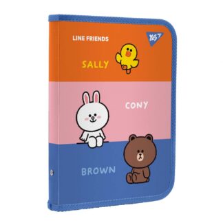 Папка для зошитів на блискавці B5 "Yes" /492155/ "Line Friends" (1/12/96)