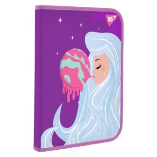 Папка на блискавці А4 "Yes" /491968/ "Space Girl" з внутр. кишенею (1/12/48)