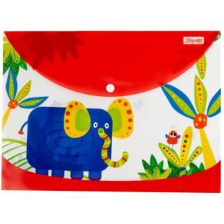 Папка-конверт на кнопці А4 "1В" /492164/ "Zoo Land" (12/60/120)