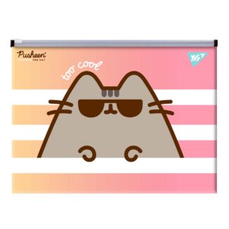 Папка-конверт з бігунком B5 "YES" /492031/ "Pusheen" (12/120)