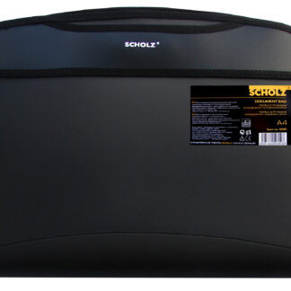 Портфель 6+2 відд., 12 відд. для CD, А4 "SCHOLZ" /5080/ з ручк., чорний (1/12)