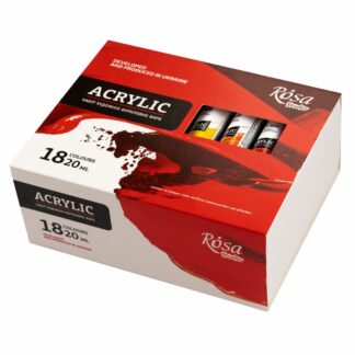 Набір акрилових фарб "ROSA Studio" /134/9074770/ 18кол.*20мл (1/12)