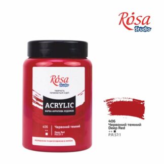 АКРИЛ для декору "ROSA Studio" /406/ Червона темна, 400 мл (1/6)