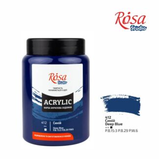 АКРИЛ для декору "ROSA Studio" /412/ Синя, 400 мл (1/6)