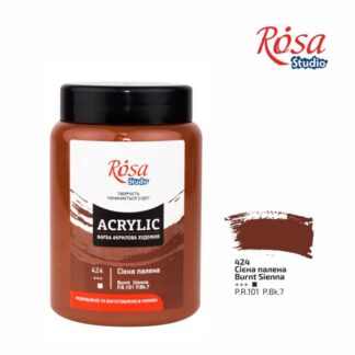 АКРИЛ для декору "ROSA Studio" /424/ Сієна палена, 400 мл (1/6)